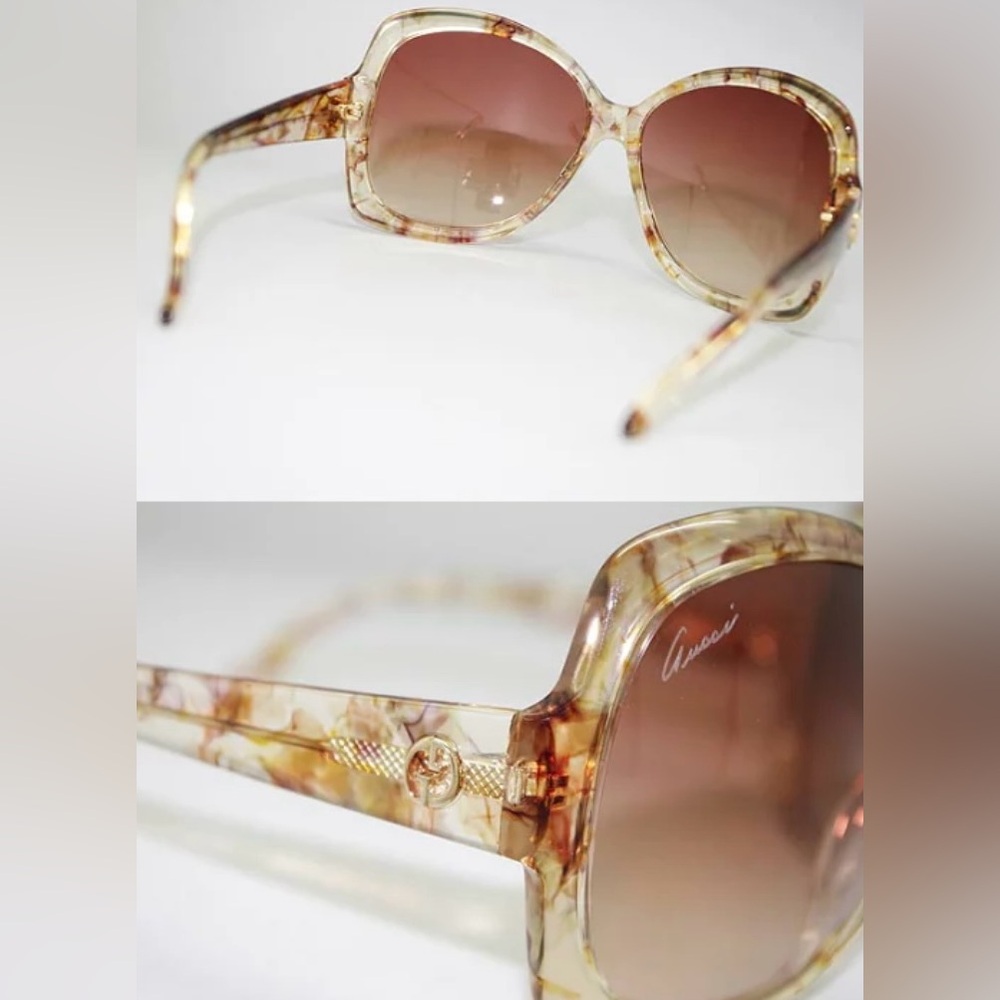 Gucci Floral Gradient Brown Sunglasses